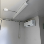 White modified 10ft shipping container with AC - Image 2