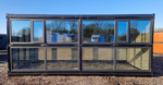 Glass Side & Wood Panel Folding Container Office - Image 4