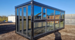 Glass Side & Wood Panel Folding Container Office - Image 3