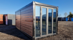 Glass Side & Wood Panel Folding Container Office